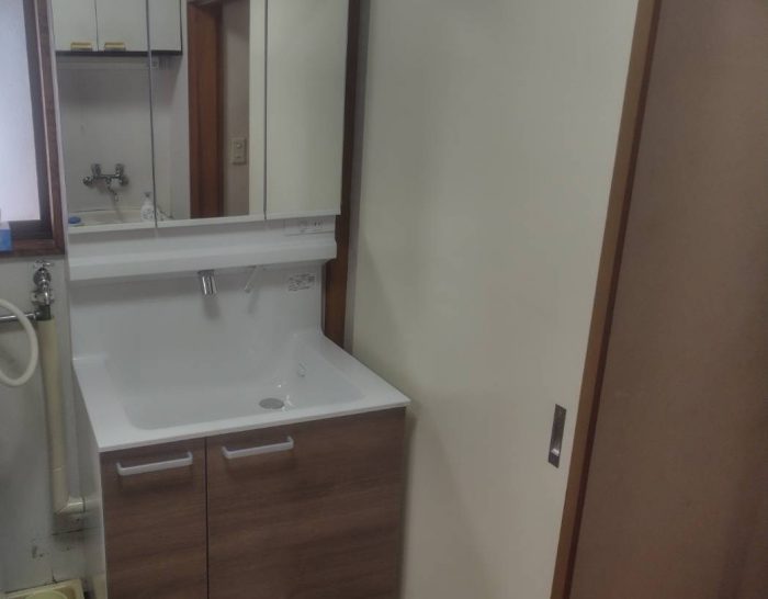 収納が増えた洗面台へ